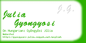 julia gyongyosi business card