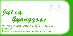 julia gyongyosi business card